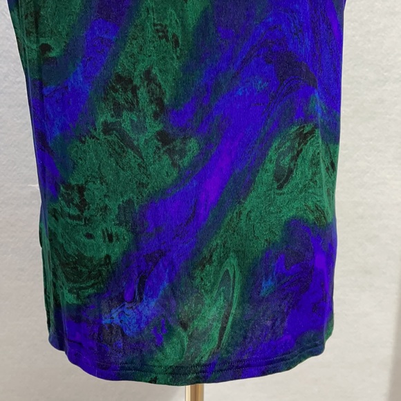 A Touch Of Class Peacock Stretch Sleeveless Blouse - Picture 8 of 11